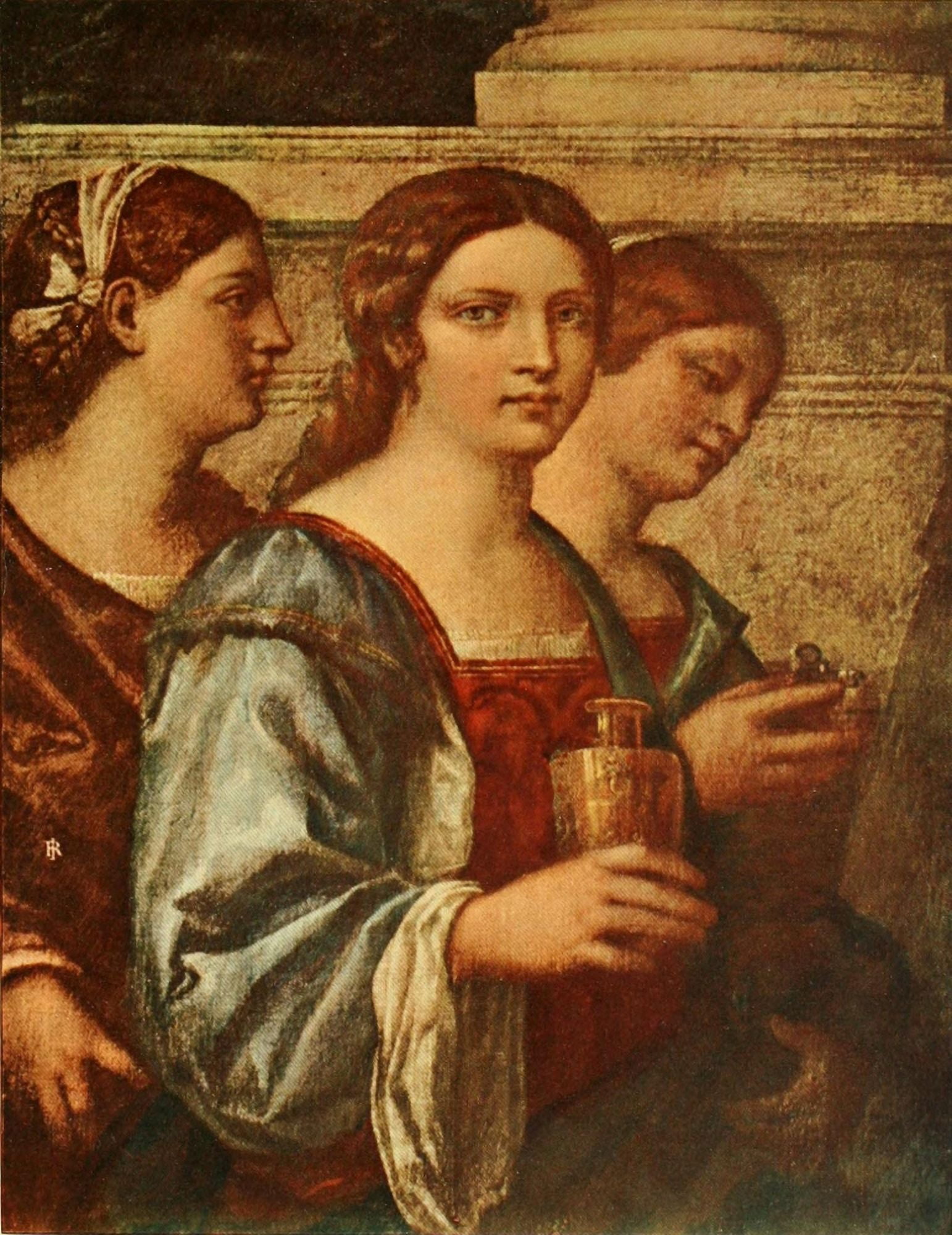 Kunstgeschichte 1912 Women from St Chrysostom Canvas Art - Sebastiano del Piombo (18 x 24)