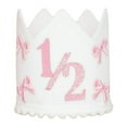 thumbnail image 1 of Kuntesetty 1/2 Birthday Crown Little Princess Crown Sweet Girls Bow Decorative Themed Party Pink, 1 of 9