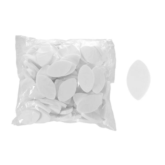 Kuntesetty 100 Pieces Eye Shaped Practice Sponges Lash Map Sponge Lash Practice Sponges White