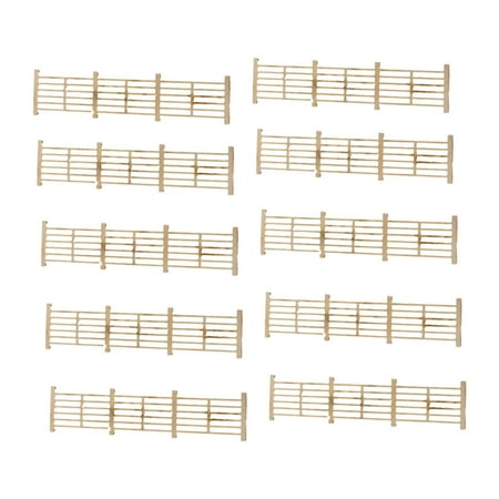 Kuntesetty 10x Mini Fences Model 1:50 for DIY Diorama Scene Garden Architectural Models Style D