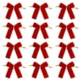 thumbnail image 1 of Kuntesetty 12 Pieces Christmas Bows for Christmas Tree Christmas Tree Bows for Festival Red, 1 of 9
