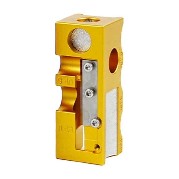 Kuntesetty 12 in 1 Pool Cue Tip Shaper Billiard Shaping Tool Portable Repair Tool Cue Stick Gold