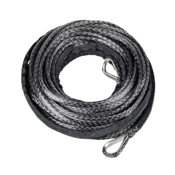 Kuntesetty 15 6 mm synthetic winch rope, replacement, wear-resistant, for , Grey