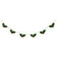 thumbnail image 1 of Kuntesetty 180cm Christmas Felt Garland Decoration Decorative Accessories Ready to Hang 2 Leaves Design, 1 of 9