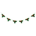 thumbnail image 1 of Kuntesetty 180cm Christmas Felt Garland Decoration Decorative Accessories Ready to Hang 3 Leaves Design, 1 of 9