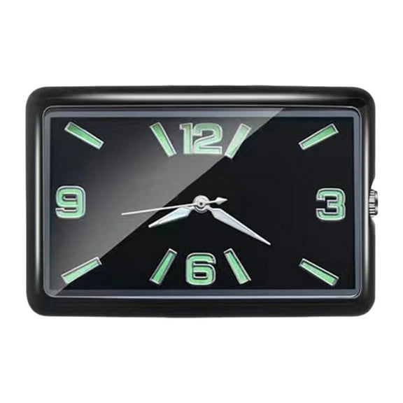 Kuntesetty 1X Luminous Car Dashboard Air Vent Time Clock Analog Watch Gauge Black Horizontal