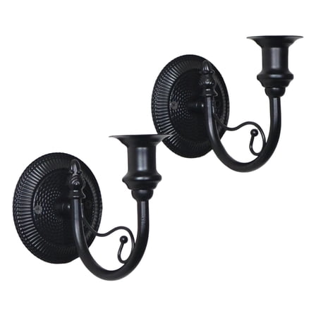 Kuntesetty 2 Pieces Candle Sconces for Sticks Candles Candle Rack Rustic Candlestick Holder Black