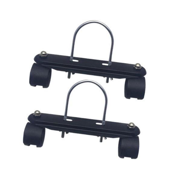 Kuntesetty 2Pcs Heater Caster Wheels 360 degree Rotatable Wheels Sturdy Mobile Pulley Bracket Black