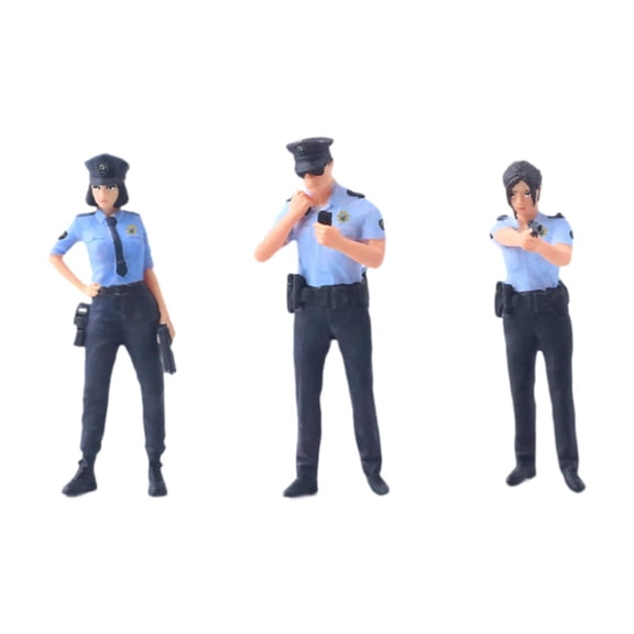 Kuntesetty 3 Pieces 1/64 Figures People Collection Railway Layout Standing People Model