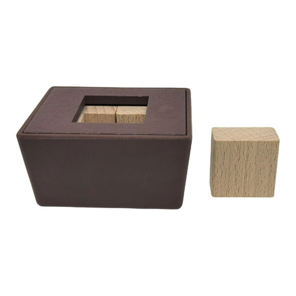 Kuntesetty 3D Wooden Brain Teaser Puzzle Cube Wood Puzzle Box Imagination Challenge Sensory Square
