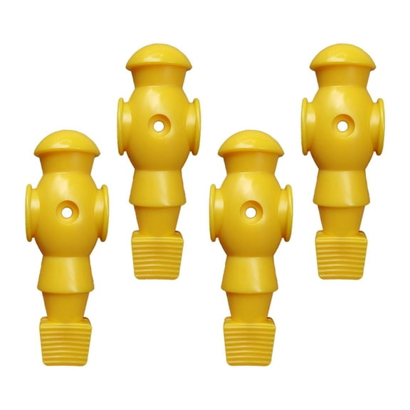 Kuntesetty 4 Pieces Foosball Man Tabletop 5/8" Figurine Sculpture for Football Table Figure Yellow