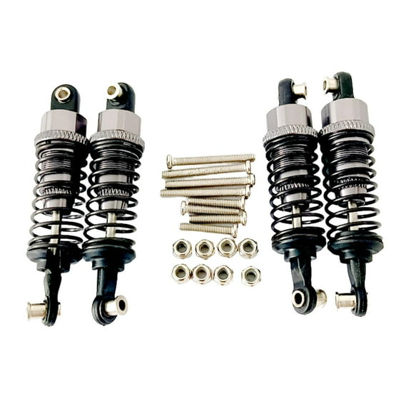 Kuntesetty 4 Pieces Oil Shock Absorbers for RC Car with Screw Dampers for MN82 MN78 C24 Titanium