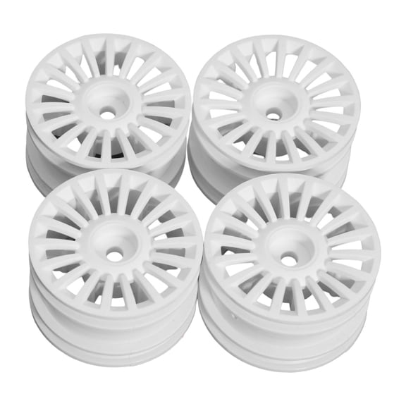 Kuntesetty 4 Pieces Racings Car Wheel Hub Tire White Replacement Part High Performance Accessories RC Wheel Rims for 1/10 Hbbx Tjxx XM01