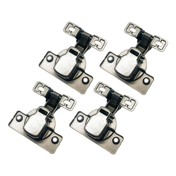 Kuntesetty 4 Pieces Self Closing Door Hinges Furniture Hardwares Connector Soft Closing gray gold