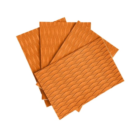 Kuntesetty 4 Pieces Traction Pad Non Slip Trimmable Sheet for Kayak for Skimboard Yacht Orange