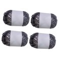 thumbnail image 1 of Kuntesetty 4 Rolls Set T-shirt Yarn Shiny Elastic Knitting Yarn Polyester Yarn for Dark Gray, 1 of 9