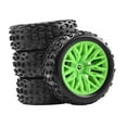 thumbnail image 1 of Kuntesetty 4Pcs 1/18 RC Car Wheels and Tires RC Car Part, High Performance Portable Easy to Green, 1 of 9