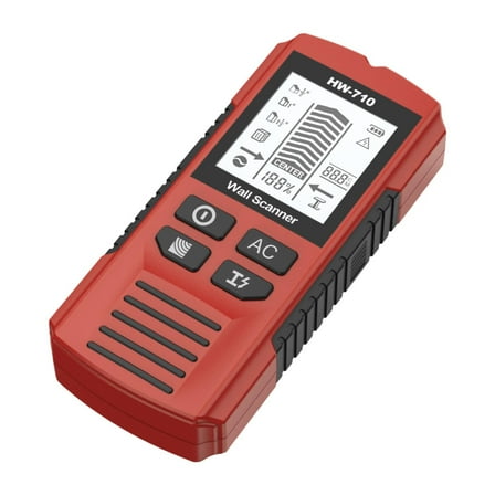 Kuntesetty 5 in 1 Wall Scanner LCD Display Professional Portable for Installing Red