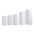 thumbnail image 1 of Kuntesetty 5Pcs Cylinder Plinth Stand Covers Soft for Holidays Birthday Banquet White, 1 of 9