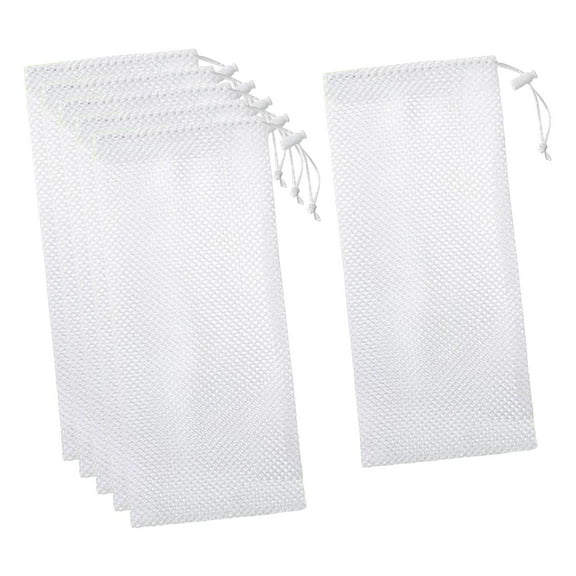 Kuntesetty 6 Pieces Finch Sock Feeder Easy Cleaning Bird Feeder for Yard Garden Outdoor White