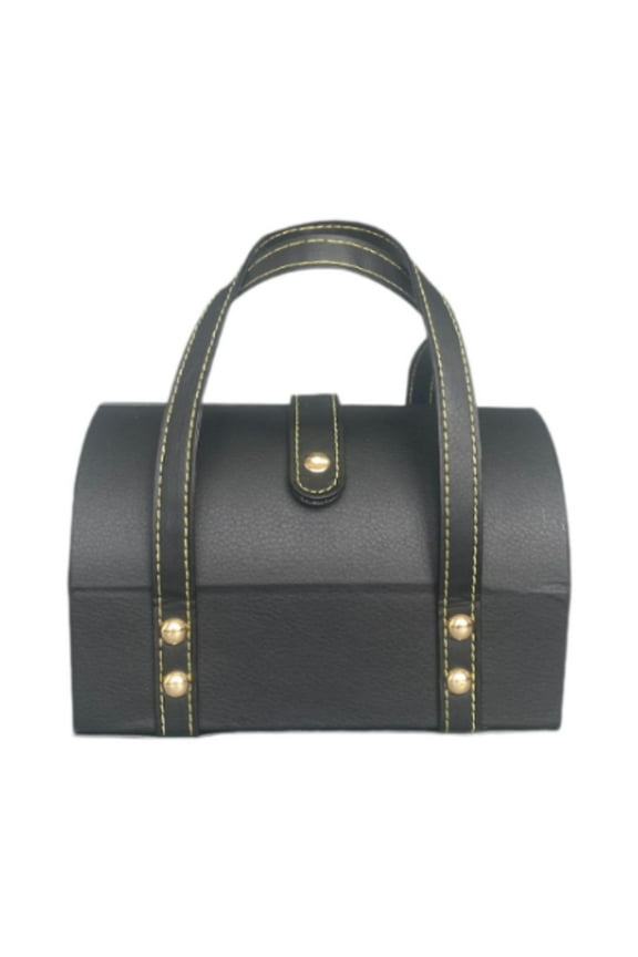 7 Slots Bangle Box Bracelet Travel Holder for Anniversary Engagement Wedding black