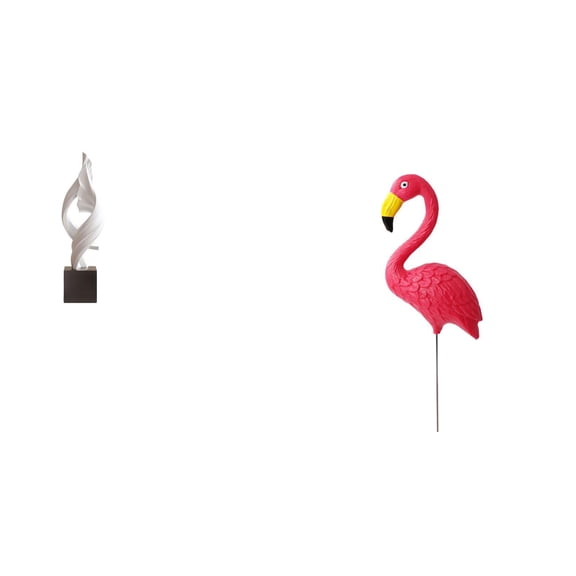 Kuntesetty Abstract Bird Art Statue Decorative Figurine Resin Sculpture for House Office Coffee Table Decor and Fairy Garden Flamingo Ornament