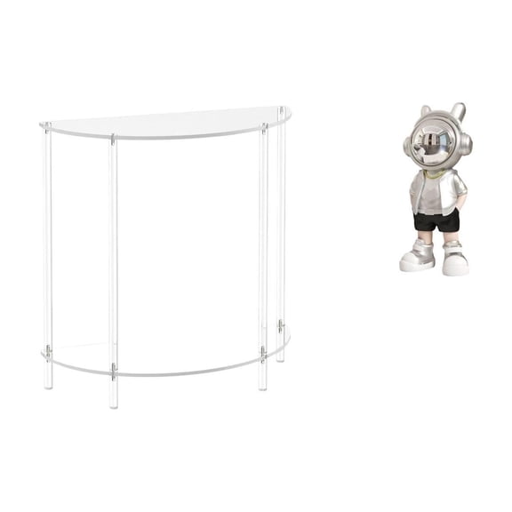 Kuntesetty Acrylic Astronaut Side Table for Small Space Modern Statue Accent End Table Skinny Nightstand Creative Decorative Figurine for Bathroom Home Living Room Decor Fireplace Shelf Desk