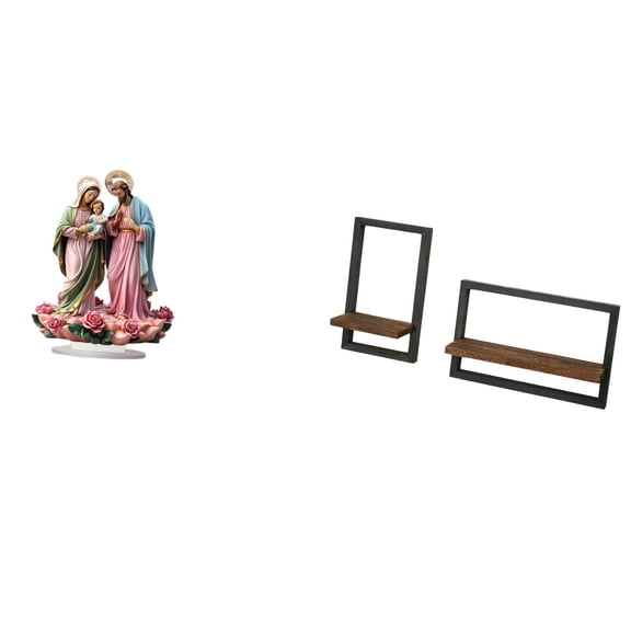 Kuntesetty Acrylic Desktop Decor And Floating Wood Shelves Unique DIY Tabletop Ornament Modern Rustic Wall Decoration Gift for Home Holiday Kitchen Office Dining