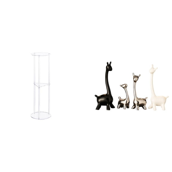 Kuntesetty Acrylic Giraffe Side Table Modern Creative Bedside Decor Small Space Centerpiece Easy Assembly for Office Balcony Bookshelf Bedroom