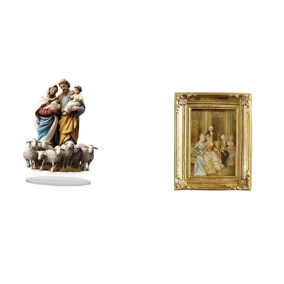 Kuntesetty Acrylic Resin Desktop Decor DIY Unique Tabletop Ornament Home Decor Holiday Display Holder Poster Glass Front Picture Frame Bedroom Office Farmhouse