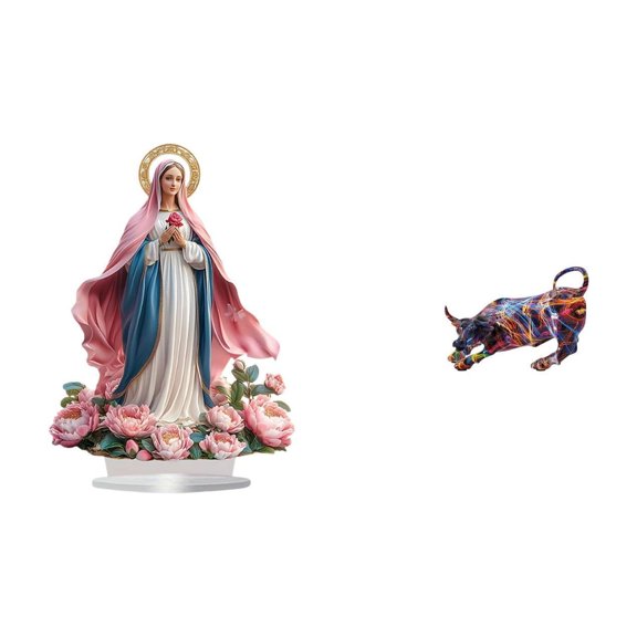 Kuntesetty Acrylic Resin Ornament Freestanding Decorative Table Decor Colorful Feng Shui Animals Sculpture Collection Statues for Party Home Bedroom