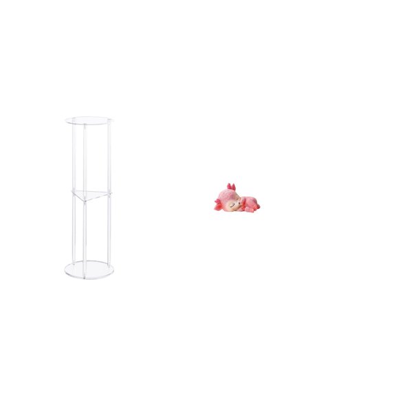 Kuntesetty Acrylic Resin Side Table with Cute Deer Figurine Small Space Decor Easy Assembly for Office Balcony Kitchen Dining Handicraft