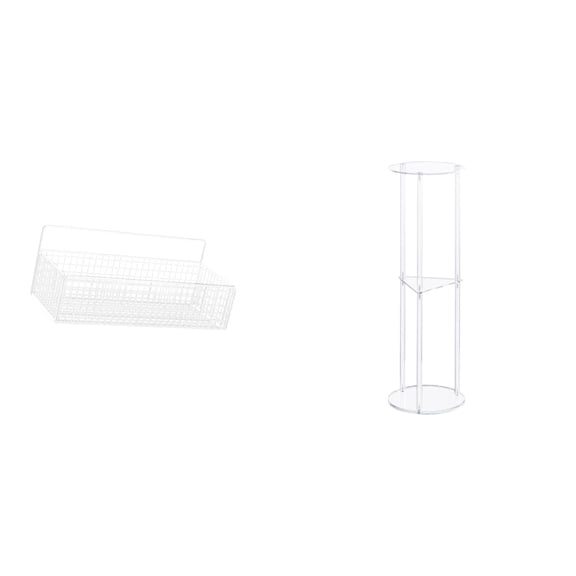 Kuntesetty Acrylic Side Table for Small Spaces and Easy Assembly Clear Bedside Table for Office Balcony Decor and Convenient Drink Placement