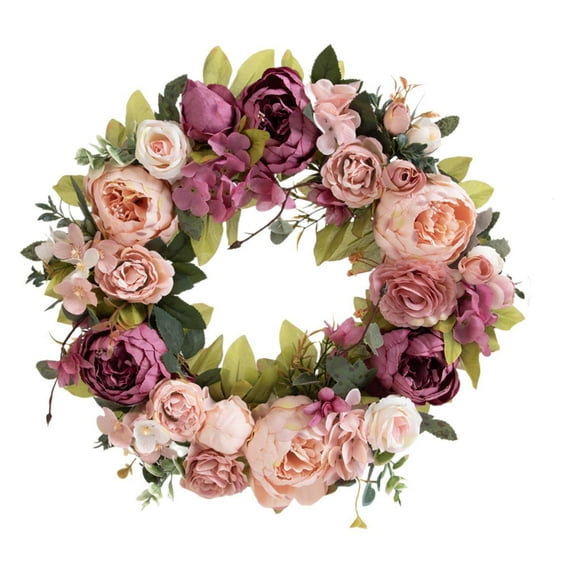 Kuntesetty Artificial Peony Flowers Bedroom Anniversary Hotel Spring Wreath Front Door Bean Paste Violet