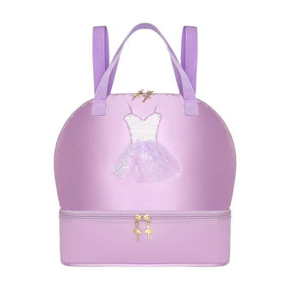 Kuntesetty Ballet Dance Backpack Cute Ballet Dance Bag for Sports Birthday Gift Dancing Purple