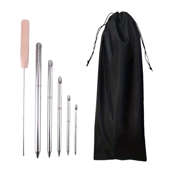 Kuntesetty Braided Rope Splicing Fid Kit Include 5 Sizes Fids and 1 Pusher for Climbing