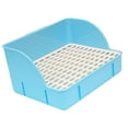 thumbnail image 1 of Kuntesetty Cage Toilet Bedding Box 29x22x15.5cm Pet Toilet Corner Litter Pan for blue pp mesh, 1 of 9