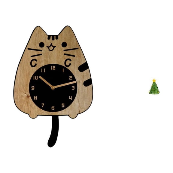 Kuntesetty Cat Clock Sculpture for Kitchen And Office Unique Glass Ornament Gift for Home Decoration And Festive Tabletop Display