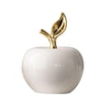thumbnail image 1 of Kuntesetty Ceramic Apple Statue Decorative Figurine Collectible Simple Desktop Ornament for White, 1 of 9