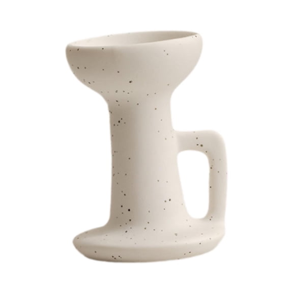 Kuntesetty Ceramic Candle Holder Decorative Candlestick for Shelf Fireplace Living Room White