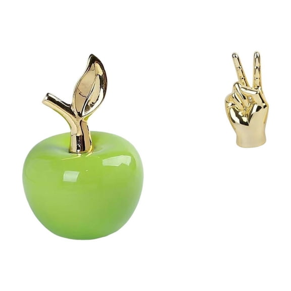 Kuntesetty Ceramic Figurine Sculpture Ornament for Home Decoration and Creative Hand Finger Gesture Desk Statues for Living Room Cabinet Shelf Study Room Holiday