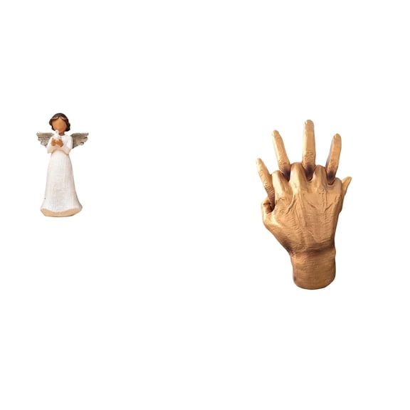 Kuntesetty Cherub Angel Resin Figurine Holding Pigeon Sculpture for Living Room Desk Xmas Decor with Entwined Hands Soulmate Lovers Bedroom Shelf Tabletop