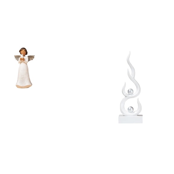 Kuntesetty Cherub Sculpture Holding Pigeon Resin Figurine Indoor Gift Living Room Desk Decorative Abstract Fire Flame Statue Modern Craft for Office Patio Bookshelf