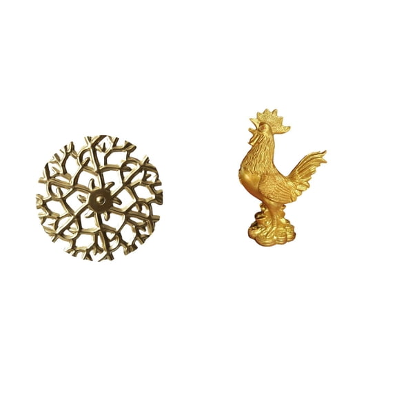 Kuntesetty Chicken Sculpture Wall Hanging Sculpture Metal Wall Decor Hanging Sculpture Wall Art Decorative Disc Iron Resin Structure Suitable for Living Room Bed