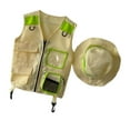 thumbnail image 1 of Kuntesetty Children Explorer Vest Hat Children Fishing Outfit Outfit Vest Outdoor Adventure Green, 1 of 9