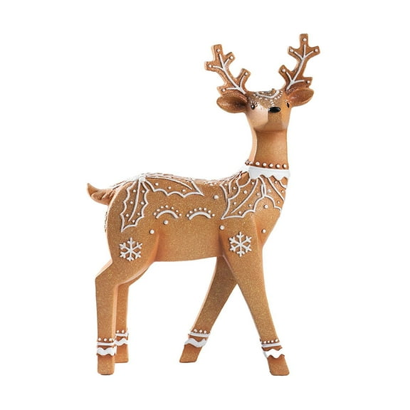 Kuntesetty Christmas Reindeer Statue Animal Adornment Home Decor for Porch Patio Office Brown Standing