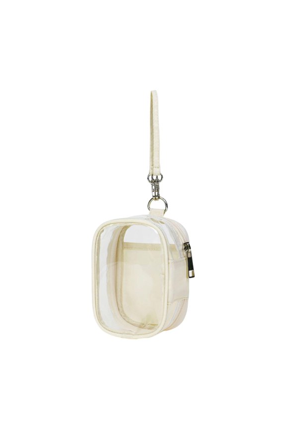 Clear Figure Display Bag Compact Pouch Outdoor Zipper Closure Small Doll Bag S 9cmx6cmx13cm