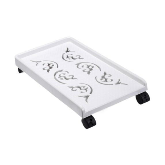 Kuntesetty Computer Stand PC Floor Cart Stable Base for Most PC Storage Rack Computer White