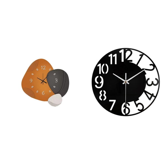 Kuntesetty Contemporary Wooden Acrylic Wall Clock Art Silent Decorative Ornament for Bedroom Bathroom Restaurant Hotel Office Home Festival Gift