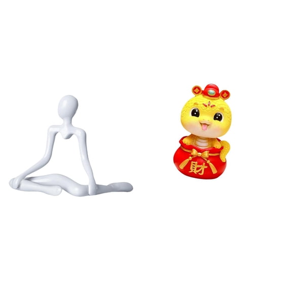 Kuntesetty Creative Abstract Snake Statue Figurine Unique Decorative Sculpture Ornament for Entrance Bedroom Living Room Office Housewarming Gift Fengshui Keepsake